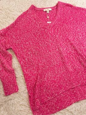 Women’s Pink Marled V-Neck Sweater Lilly Pulitzer